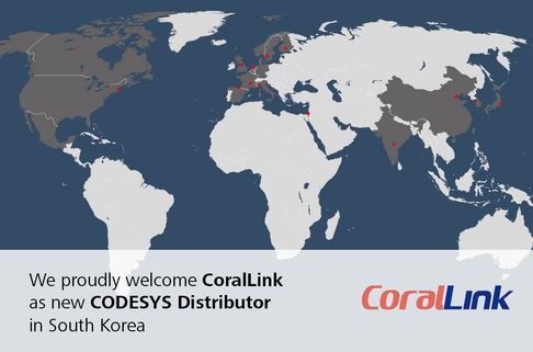 Wir freuen uns, mitteilen zu können, dass CoralLink Co., Ltd. nun offizieller CODESYS-Distributor in Korea ist. 