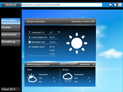 Screenshot CODESYS Haussteuerung Wetteranzeige