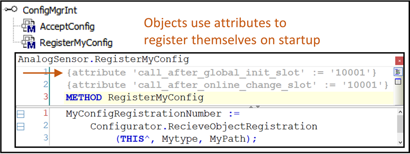 Screenshot CODESYS Methods annotated 